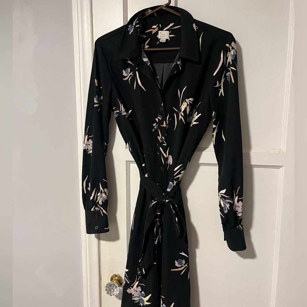 Knee length shirt dress